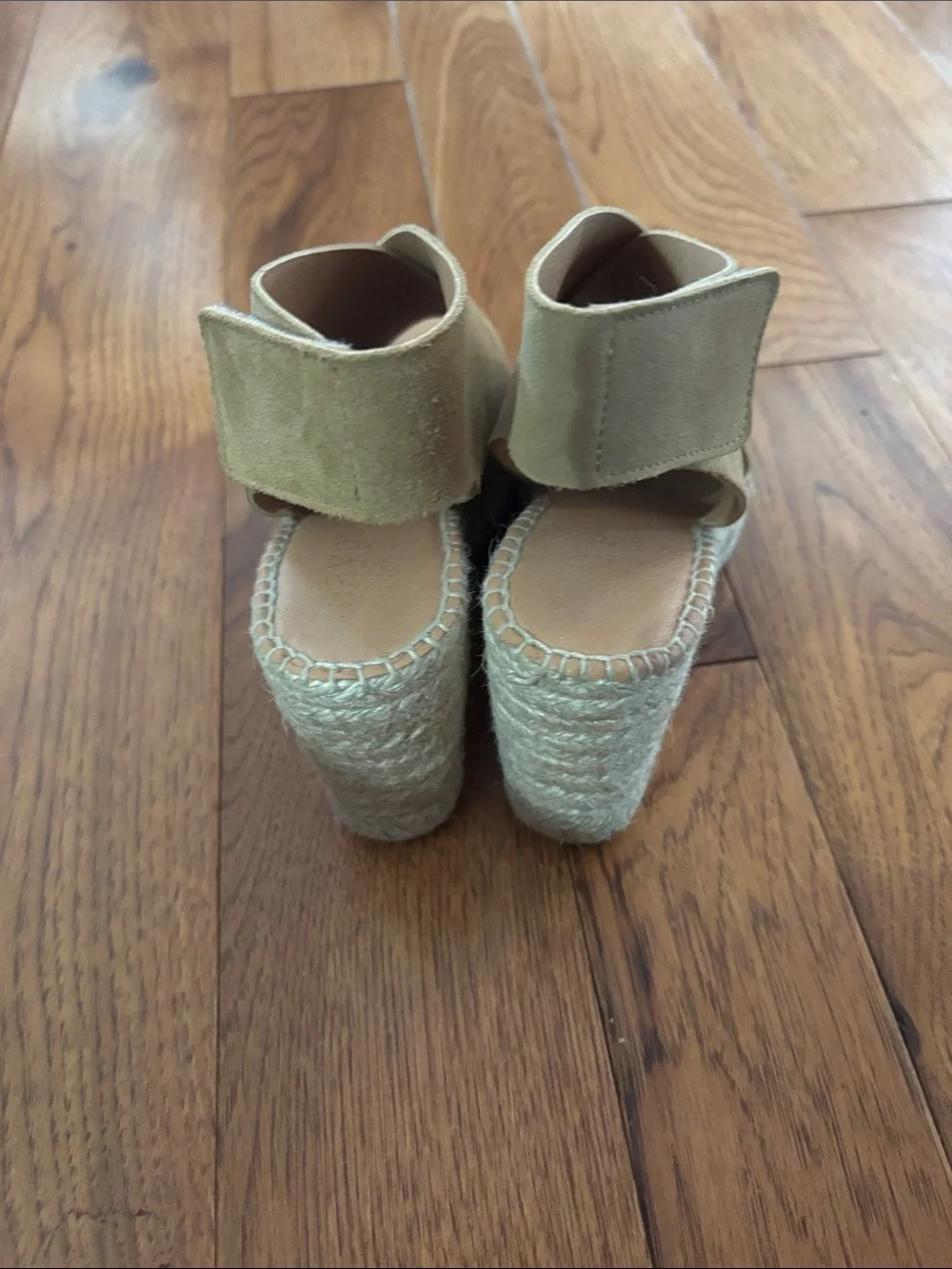 Maypol Taupe Wedges Handmade In Spain 38 New Condition